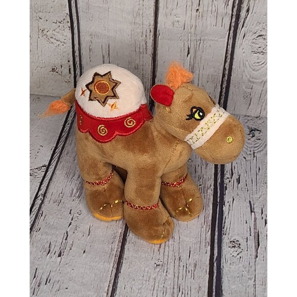 5" Mini Fay Lawson Arabian Camel Brown & Red Embroidered Stuffed Animal Holiday - Picture 1 of 3